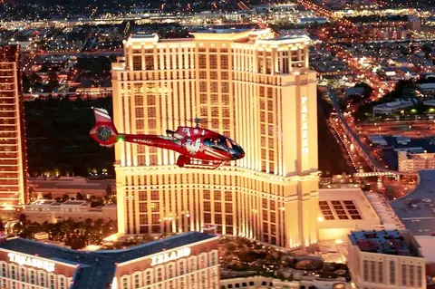 Photo of Las Vegas Strip Highlights by Helicopter at Night